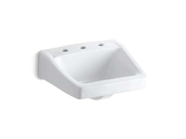 Chesapeake™ 19-1/4" x 17-1/4" wall-mount/concealed arm carrier bathroom sink with 8" widespread faucet hole