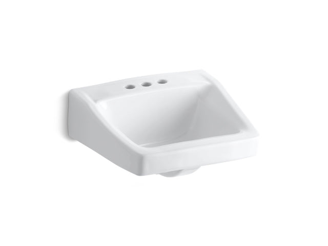 Chesapeake™ 19-1/4" x 17-1/4" wall-mount/concealed arm carrier arm bathroom sink with 4" centerset faucet holes