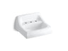 Kingston™ 21-1/4" x 18-1/8" wall-mount/concealed arm carrier bathroom sink with widespread faucet holes