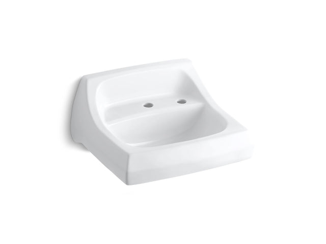 Kingston™ 21-1/4" x 18-1/8" wall-mount/concealed arm carrier bathroom sink with single faucet hole and right-hand soap dispenser hole