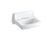 Greenwich™ 20-3/4" x 18-1/4" wall-mount/concealed arm carrier bathroom sink with 4" centerset faucet holes