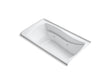 Mariposa® 66" x 35-7/8" alcove whirlpool with integral flange, right-hand drain and heater