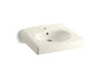 Brenham™ Wall-mount or concealed carrier arm mount commercial bathroom sink with single faucet hole