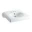 Brenham™ Wall-mount or concealed carrier arm mount commercial bathroom sink with 4" centerset faucet holes