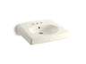 Brenham™ Wall-mount or concealed carrier arm mount commercial bathroom sink with 4" centerset faucet holes