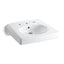 Brenham™ Wall-mount or concealed carrier arm mount commercial bathroom sink with widespread faucet holes