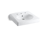 Brenham™ Wall-mount or concealed carrier arm mount commercial bathroom sink with widespread faucet holes