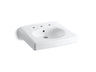 Brenham™ Wall-mount or concealed carrier arm mount commercial bathroom sink with widespread faucet holes