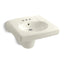 Brenham™ Wall-mount or concealed carrier arm mount commercial bathroom sink with 4" centerset faucet holes and shroud