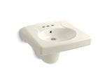 Brenham™ Wall-mount or concealed carrier arm mount commercial bathroom sink with 4" centerset faucet holes and shroud