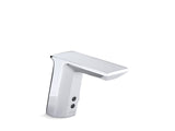 Geometric Touchless single-hole lavatory faucet with Insight™ sensor technology and temperature mixer, HES-powered, 0.5 gpm