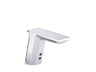 Geometric Touchless single-hole lavatory faucet with Insight™ sensor technology and temperature mixer, HES-powered, 0.5 gpm