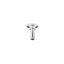 3" ceiling-mount single-function rainhead arm and flange