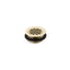Round shower drain for use with plastic pipe, gasket included
