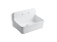 Gilford™ 30" x 22" bracket-mount scrub-up/plaster sink with 8" widespread faucet holes