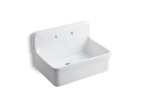 Gilford™ 30" x 22" bracket-mount scrub-up/plaster sink with 8" widespread faucet holes