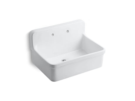 Gilford™ 30" x 22" bracket-mount scrub-up/plaster sink with 8" widespread faucet holes
