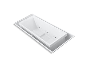sok® 104" x 41" drop-in Effervescence bath with chromatherapy and center drain