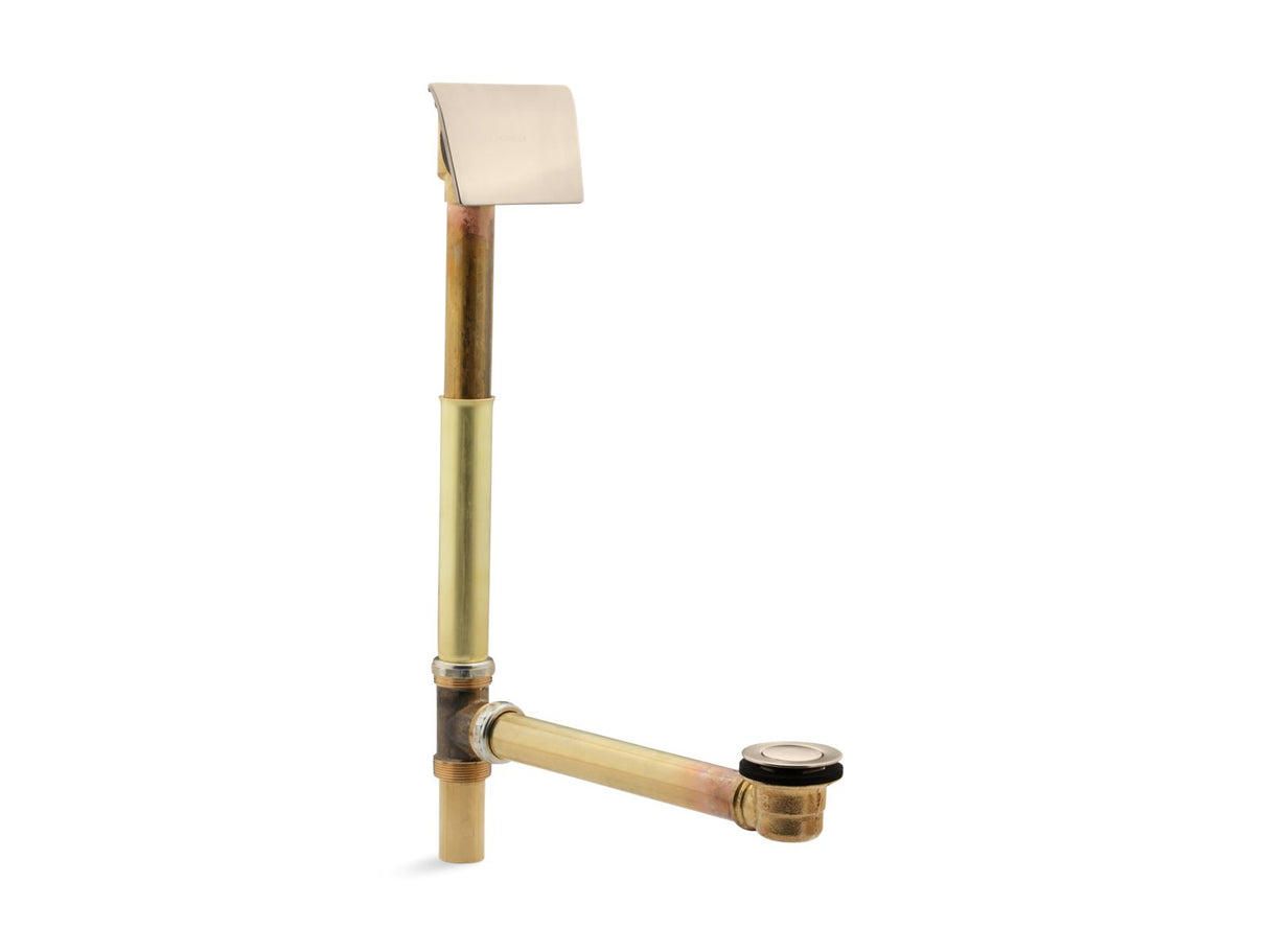 Tea-for-Two® 1-1/2" contoured pop-up drain and overflow for above- or through-the-floor installation