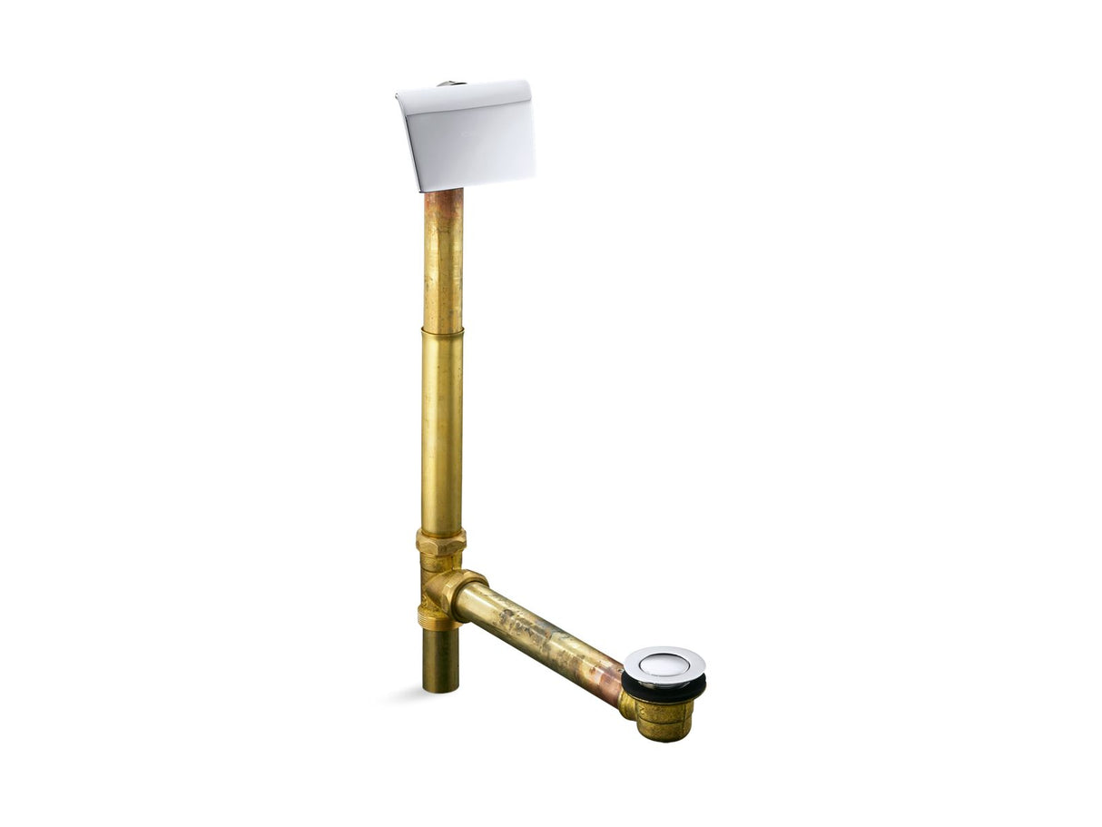 Tea-for-Two® 1-1/2" contoured pop-up drain and overflow for above- or through-the-floor installation