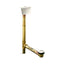 Tea-for-Two® 1-1/2" contoured pop-up drain and overflow for above- or through-the-floor installation