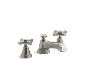 Pinstripe® Pure Widespread bathroom sink faucet with Cross handles, 1.2 gpm