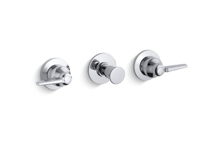 Triton® Wall-mount valve trim with push button diverter and lever handles, requires valve