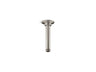 6" ceiling-mount single-function rainhead arm and flange