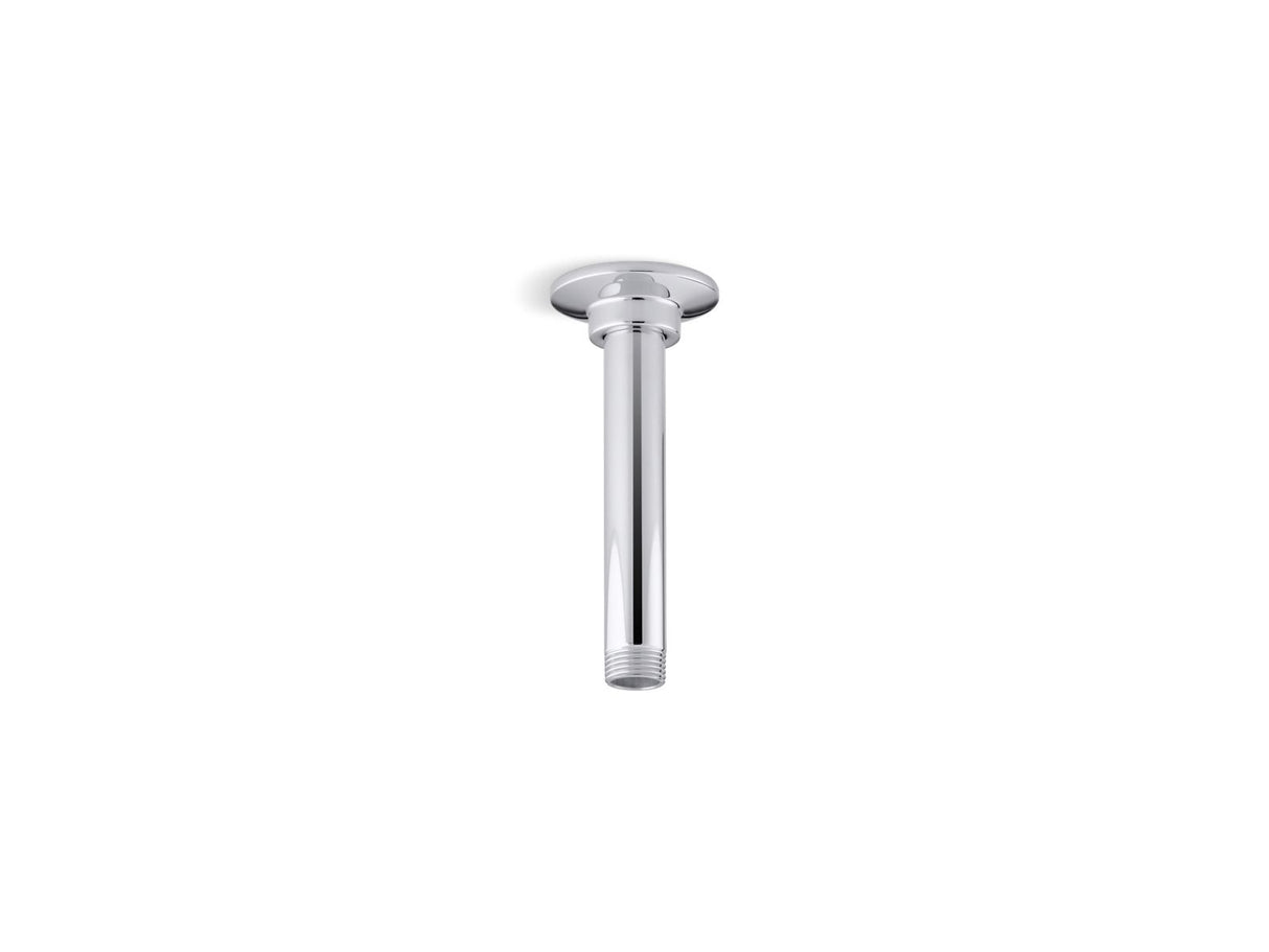 6" ceiling-mount single-function rainhead arm and flange
