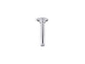 6" ceiling-mount single-function rainhead arm and flange
