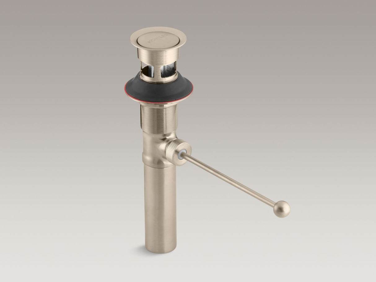 Premier pop-up drain, exposed, with overflow