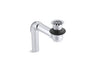 Bathroom sink offset drain with open strainer