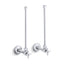 Pair 1/2" NPT angle supplies with stop, cross handle and annealed vertical tube