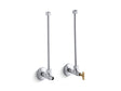 Pair 1/2" NPT angle supplies with loose-key stop and annealed vertical tube