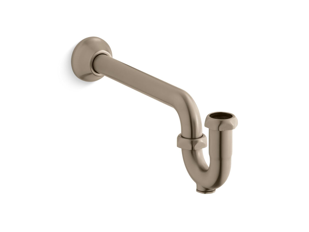 Adjustable P-trap with long tubing outlet, 1-1/4" x 1-1/4"