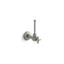 1/2" angle supply with stop, cross handle and rigid vertical tube