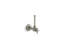 1/2" angle supply with stop, cross handle and rigid vertical tube