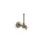 1/2" angle supply with stop, cross handle and rigid vertical tube