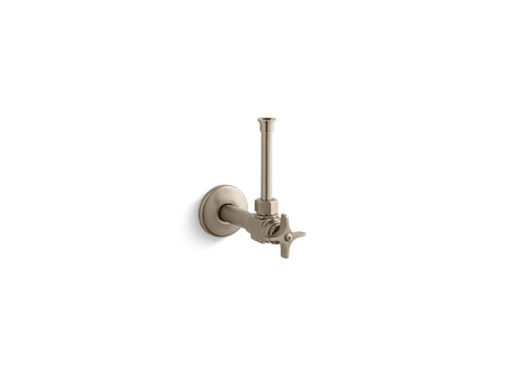 1/2" angle supply with stop, cross handle and rigid vertical tube