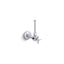 1/2" angle supply with stop, cross handle and rigid vertical tube