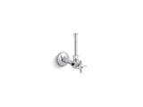 1/2" angle supply with stop, cross handle and rigid vertical tube