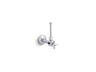 1/2" angle supply with stop, cross handle and rigid vertical tube