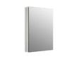 Catalan® 24-1/8" W x 36-1/8" H aluminum single-door medicine cabinet with 107 degree hinge