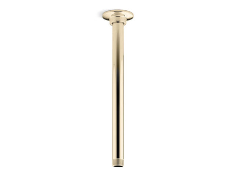 12" ceiling-mount single-function rainhead arm and flange