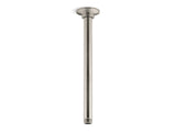12" ceiling-mount single-function rainhead arm and flange