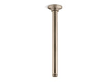 12" ceiling-mount single-function rainhead arm and flange
