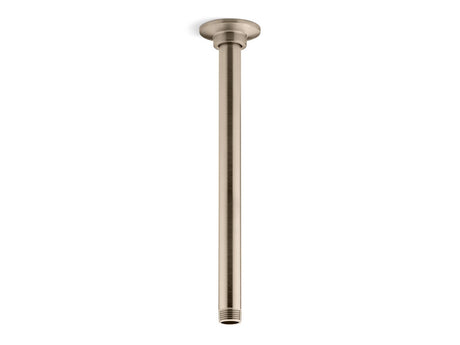 12" ceiling-mount single-function rainhead arm and flange