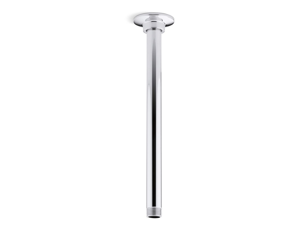 12" ceiling-mount single-function rainhead arm and flange