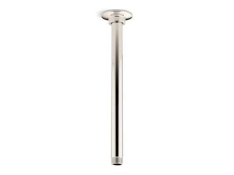 12" ceiling-mount single-function rainhead arm and flange
