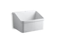 Hollister™ 28" x 22" bracket-mount utility sink with single faucet hole